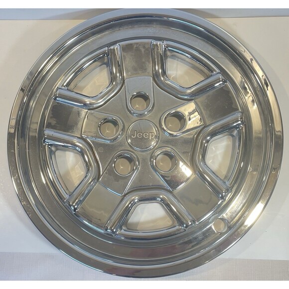 Jeep Patriot Wheel Skin Cover Hubcaps 16” OEM Genuine 6997P-C Set of 2 Chrome - Picture 7 of 8